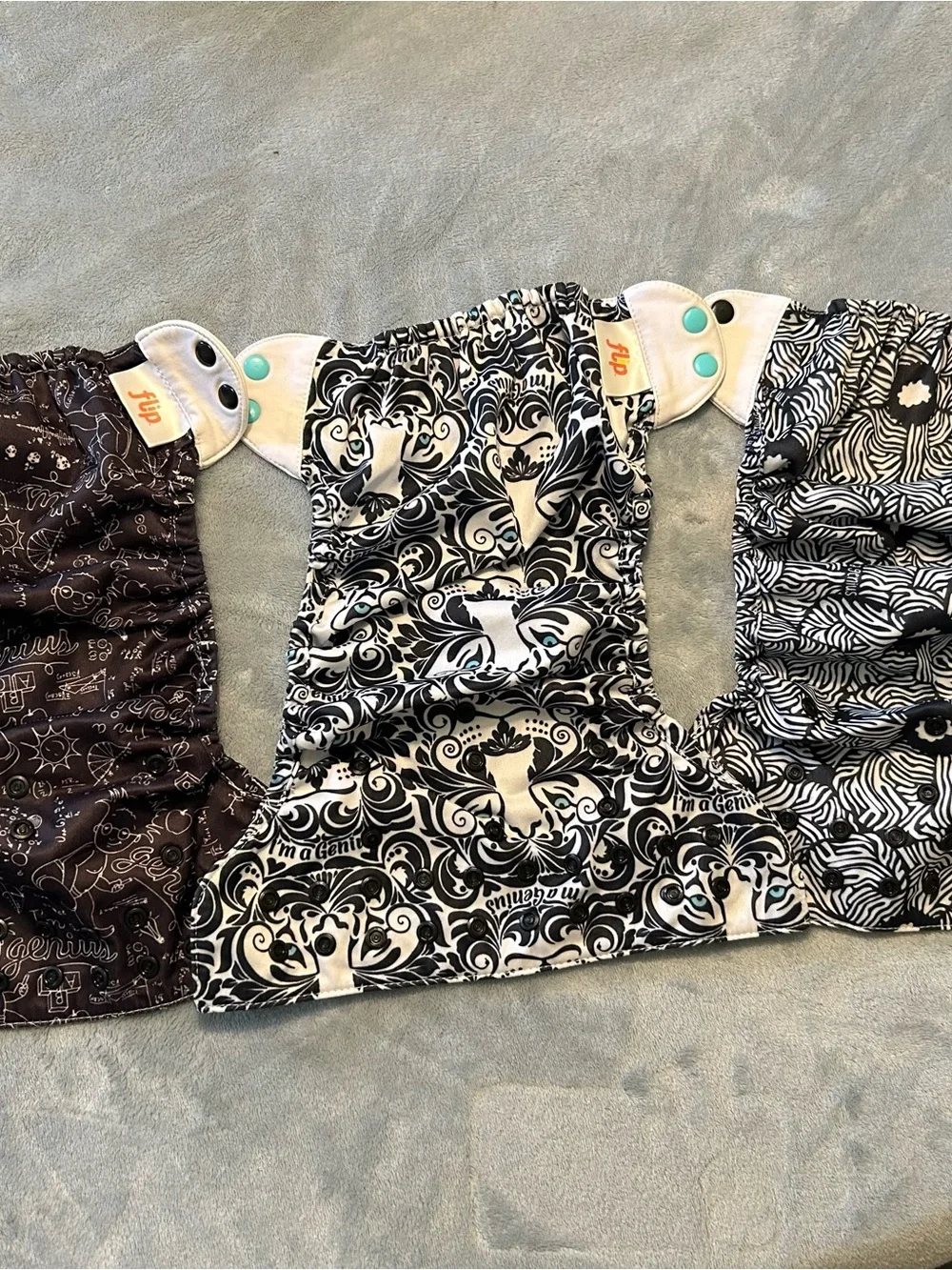Set of 3 Cloth Diaper Covers BumGenius Flip